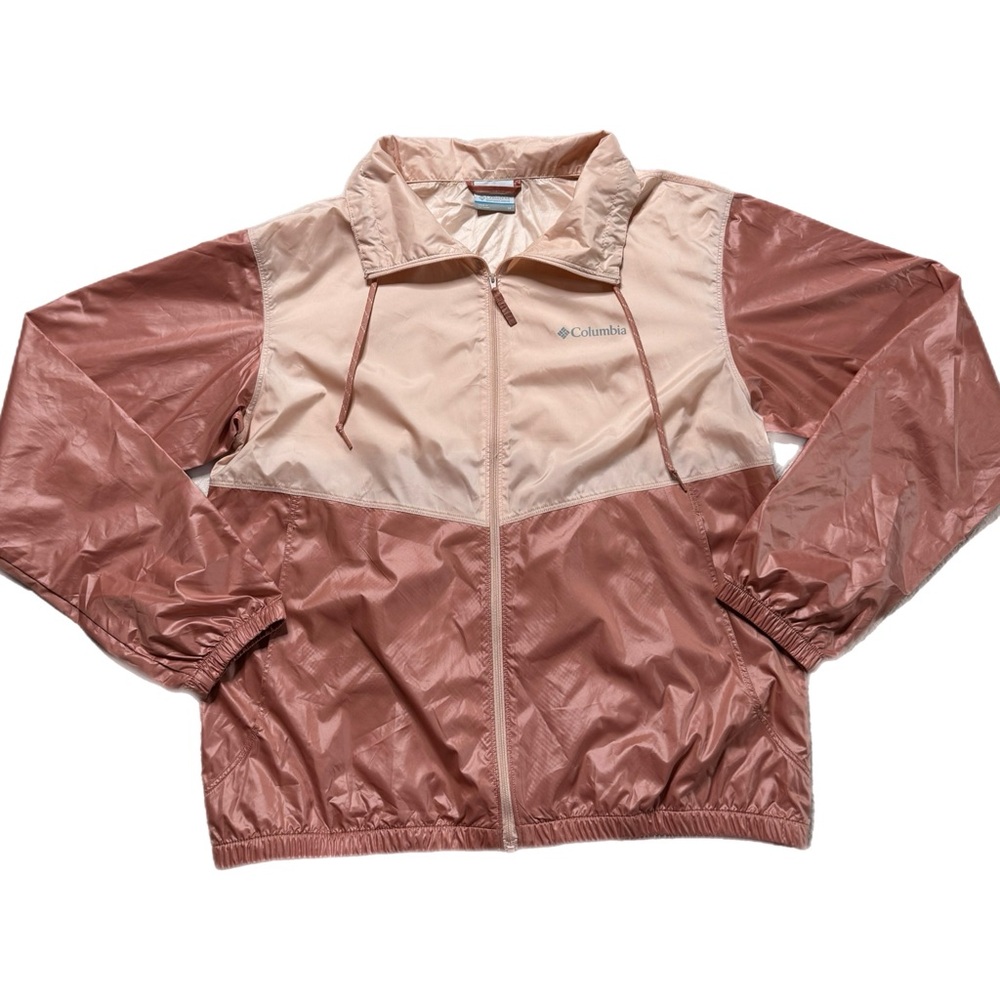 Columbia Flash Forward Pastel Peach Terracotta Windbreaker Zip Up Jacket M